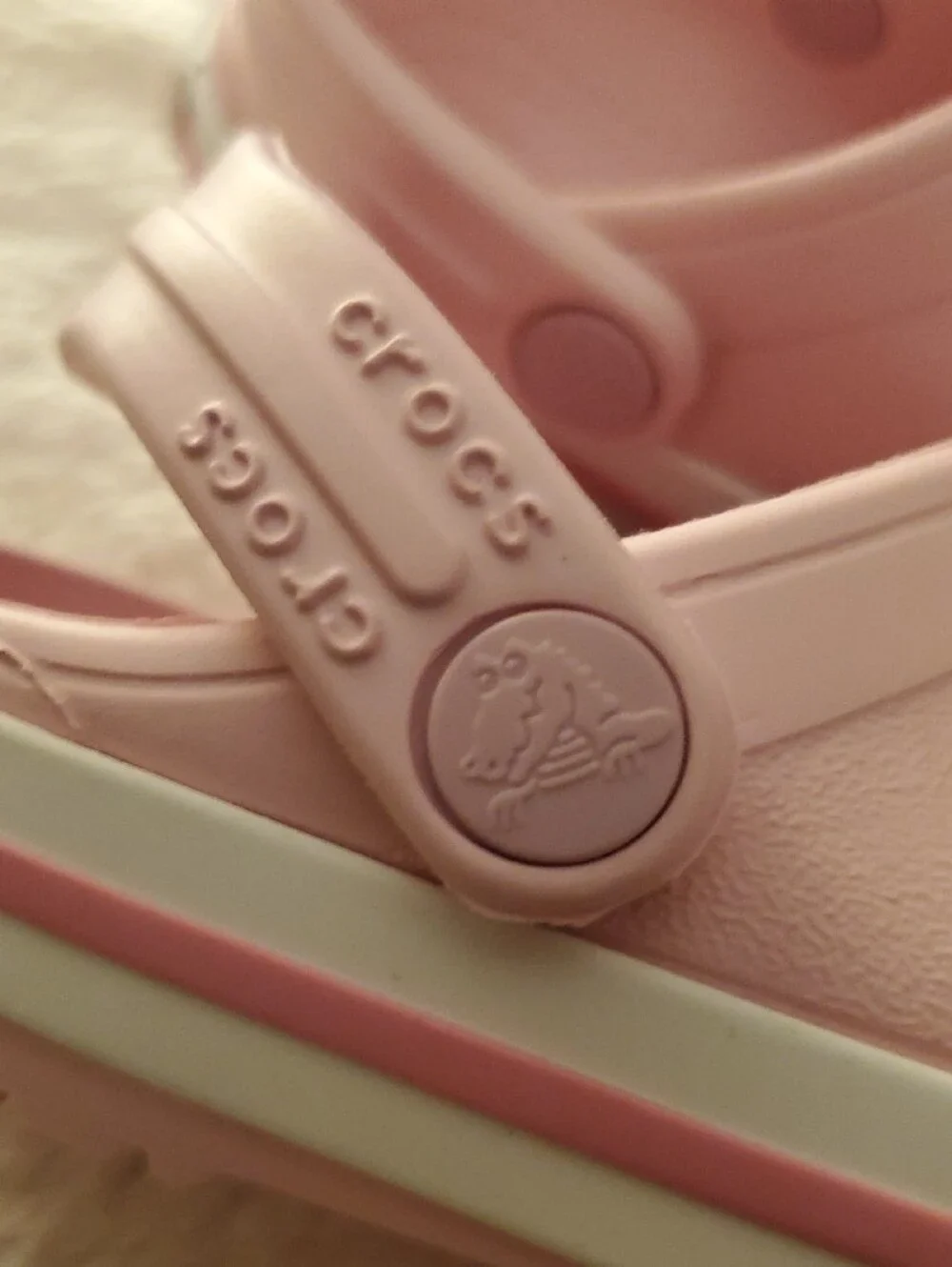 Crocs Crocband Clog Toddler Shoes Pink White Size C5 NWT